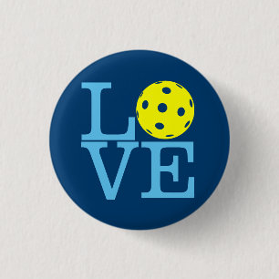 Pickleball Miniknopf: LIEBE (blau) Button