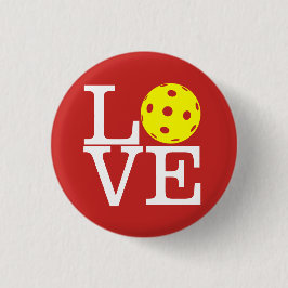 Pickleball Miniknopf: LIEBE (rot) Button