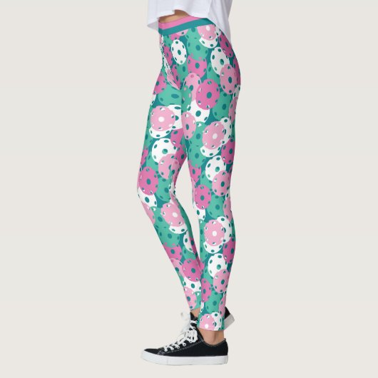 Pickleball - Minzität/rosa Mischung aus kleinen Pi Leggings (Links)