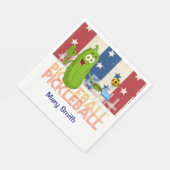 Pickleball mit amerikanischem Thema für 4. Juli Serviette (Ecke)