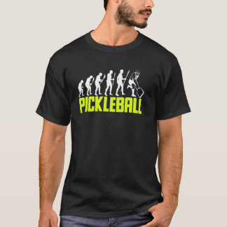 Pickleball mit Awesome Evolution Pickleball-Design T-Shirt