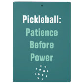 Pickleball mit benutzerdefiniertem Text [vorn/hint Klemmbrett (Rückseite)