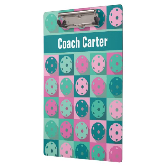 Pickleball mit benutzerdefiniertem Text [vorne/hin Klemmbrett (Links)