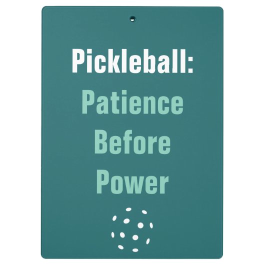 Pickleball mit benutzerdefiniertem Text [vorne/hin Klemmbrett (Rückseite)