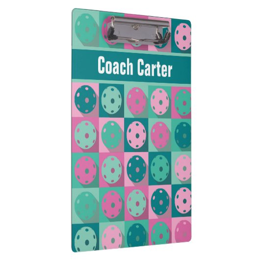 Pickleball mit benutzerdefiniertem Text [vorne/hin Klemmbrett (Rechts)