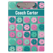 Pickleball mit benutzerdefiniertem Text [vorne/hin Klemmbrett (Vorderseite)