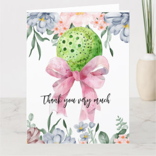 Pickleball mit Blume Dankeskarte