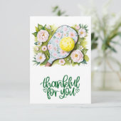 Pickleball mit Blume Dankeskarte (Stehend Vorderseite)