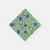 Pickleball mit Bow Napkin Serviette (Ecke)