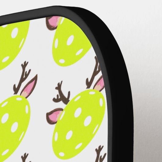 Pickleball mit den Rentierfessern. Funny Picklebal Pickleball Schläger (Linke Seite)