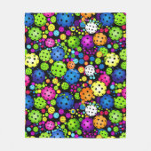 Pickleball mit elektrischer Kundgebung Fleecedecke (Vorderseite)