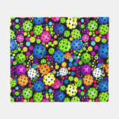 Pickleball mit elektrischer Kundgebung Fleecedecke (Vorderseite (Horizontal))