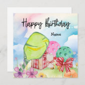 Pickleball mit Geburtstagsgeschenken (Vorne/Hinten)