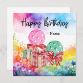 Pickleball mit Geburtstagsgeschenken (Vorne/Hinten)