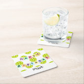 Pickleball mit Glückwunsch zum Geburtstag Rechteckiger Pappuntersetzer (Vor Ort)