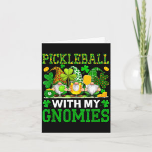 Pickleball mit Gnomies St. Patrick's Day Spieler Karte
