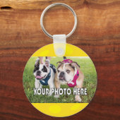 Pickleball mit jedem Foto Schlüsselanhänger (Vorderseite)