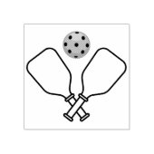 Pickleball mit Paddles & Ball Gummistempel (Prägung)