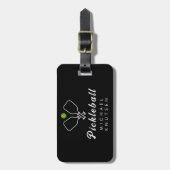 Pickleball mit Paddles und Ball Personalisiert Gepäckanhänger (Vorderseite vertikal)