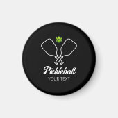Pickleball mit Paddles und Ball Personalisiert Magnet (Vorne)