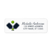Pickleball mit Paddles und Ball Rücksendeadresse (Vorne)
