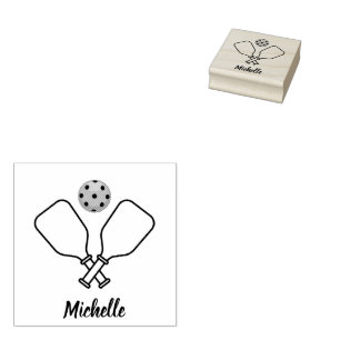 Pickleball mit Personalisiertem Paddle- und Ball-N Gummistempel
