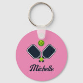 Pickleball mit Personalisiertem Paddle- und Ball-N Schlüsselanhänger (Vorderseite)