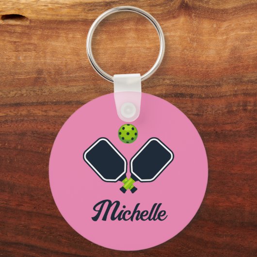 Pickleball mit Personalisiertem Paddle- und Ball-N Schlüsselanhänger (Vorderseite)