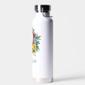 Pickleball mit schönen Blumen Trinkflasche (Links)