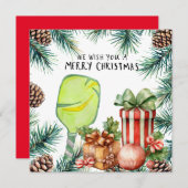 Pickleball mit Weihnachtsrahmen Feiertagskarte (Vorne/Hinten)