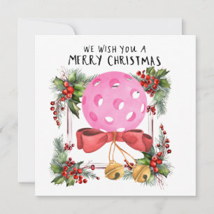 Pickleball mit Weihnachtsrahmen Feiertagskarte