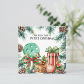 Pickleball mit Weihnachtsrahmen Feiertagskarte (Stehend Vorderseite)