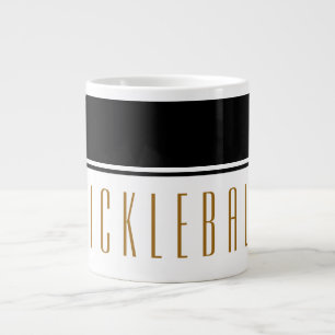 PICKLEBALL Moderne Sportliche Schwarz-Weiß-Farbblo Jumbo-Tasse
