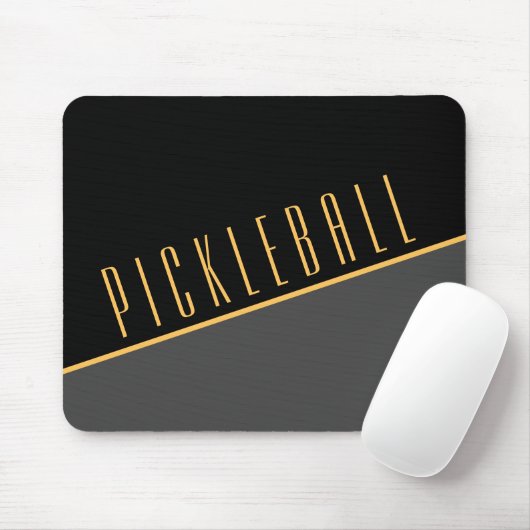 PiCKLEBALL Moderner, diagonaler schwarzer, grauer Mousepad (Mit Mouse)