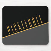 PiCKLEBALL Moderner, diagonaler schwarzer, grauer Mousepad (Vorne)