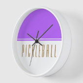 PICKLEBALL Moderner Lila weißer Farbblock Uhr (Winkel)