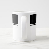 PICKLEBALL Moderner und Schwarz-weißer Farbblock Jumbo-Tasse (Rückseite)