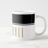 PICKLEBALL Moderner und Schwarz-weißer Farbblock Jumbo-Tasse (Rechts)