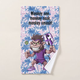 Pickleball Monkey Business, Court Edition Handtuch