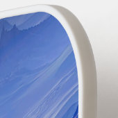 Pickleball Monogram und Name Blue Background Schläger (Linke Seite)