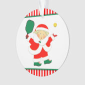 Pickleball Mrs Claus Collectible Ornament (Vorderseite)