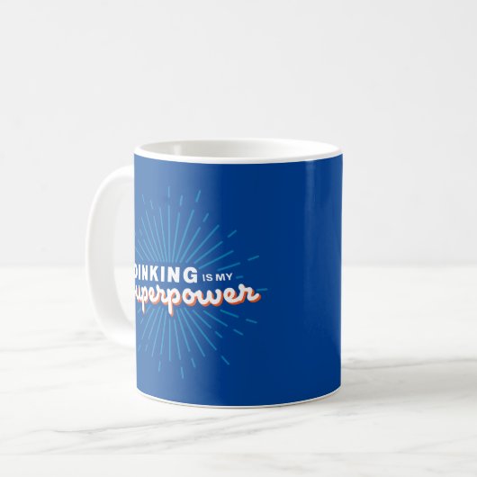 Pickleball Mug Dinking is My Superpower Funny Mug Kaffeetasse (Vorderseite Links)