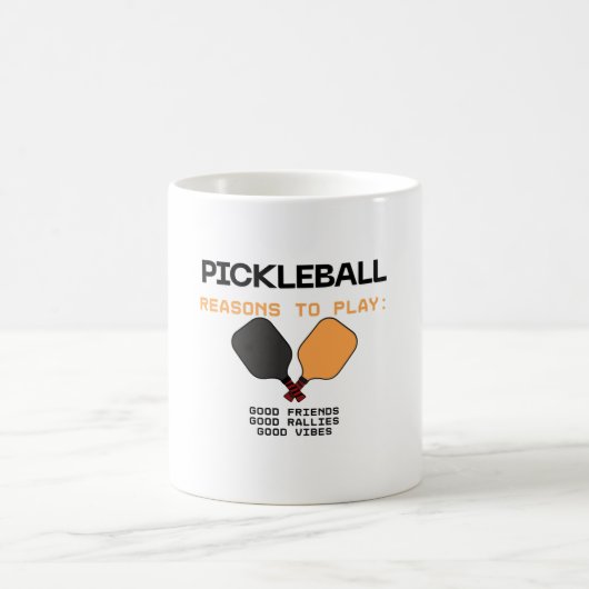 Pickleball Mug – Reasons to Play: Good Friends, Go Kaffeetasse (Mittel)