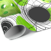 Pickleball-Muster Nebel Grün Geschenkpapier (Rolleneckpunkt)