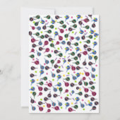 Pickleball Muster Stil farbenfroh Pickleball Gebur Einladung (Rückseite)