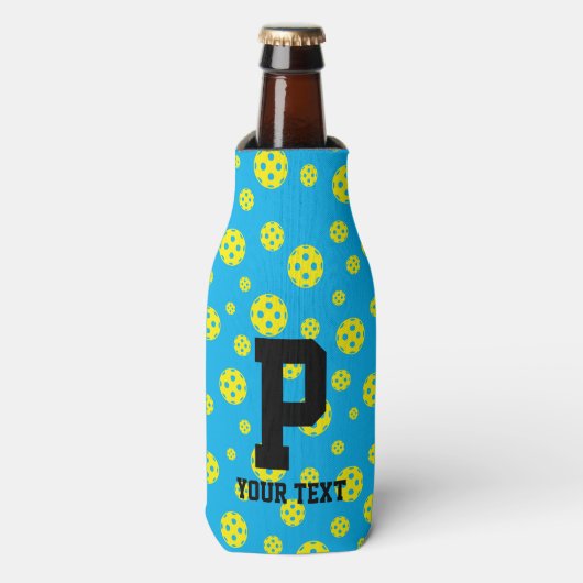 Pickleball Musterflasche cooler mit benutzerdefini Flaschenkühler (Flaschenvorderseite)