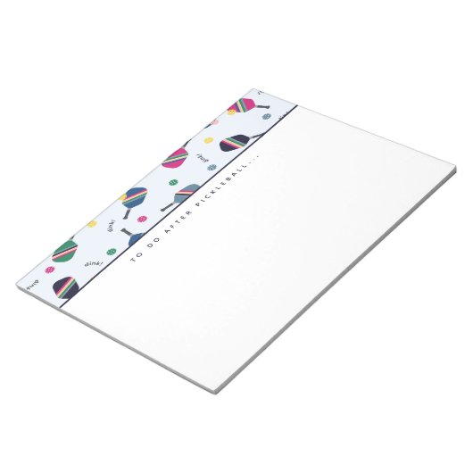 Pickleball nach Pickleball Dink Notepad ausführen Notizblock (angewinkelt)