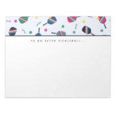 Pickleball nach Pickleball Dink Notepad ausführen Notizblock (Vorderseite)