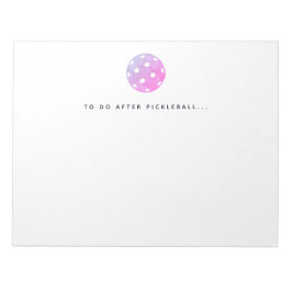 Pickleball nach Pickleball Player Notepad ausführe Notizblock