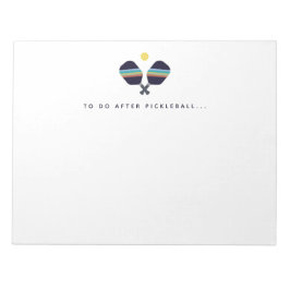 Pickleball nach Pickleball Player Notepad ausführe Notizblock